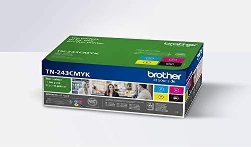 Brother TN-243BK/TN-243C/TN-243M/TN-243Y Toner Cartridges, Black/Cyan/Magenta/Yellow, Multi-Pack, Standard Yield, Includes 4 x Toner Cartridges, Brother Genuine Supplies