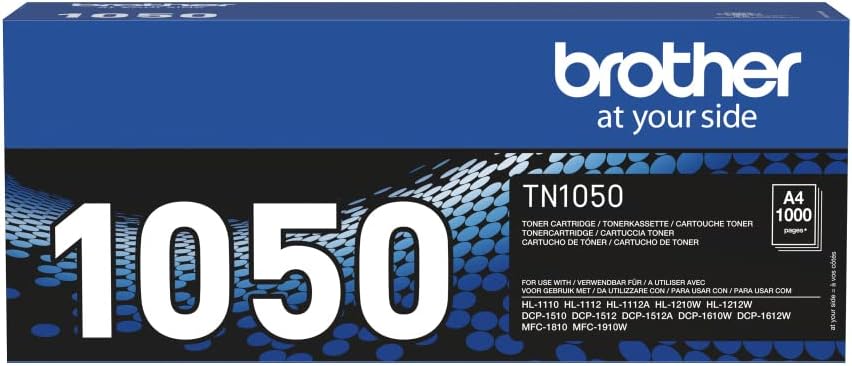 Brother TN-1050 Toner Cartridge, Black, Single Pack, Standard Yield, Includes 1 x Toner Cartridge, Genuine Supplies