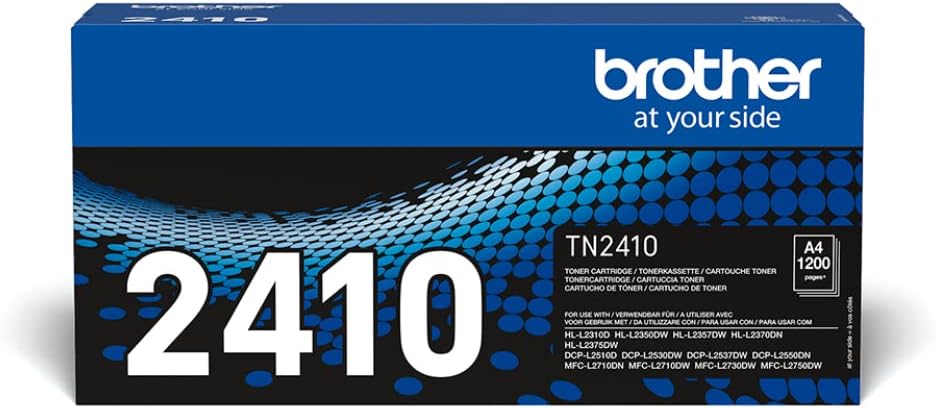 Brother TN-2410 Toner Cartridge, Black, Single Pack, Standard Yield, Includes 1 x Toner Cartridge, Genuine Supplies