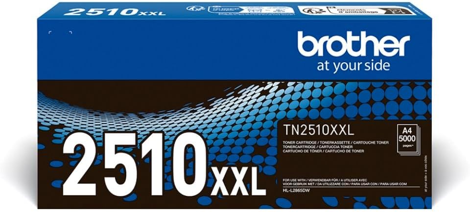 Brother TN-2510XXL Toner Cartridge, Black, Single Pack, Super High Yield, Includes 1 x Toner Cartridge, Genuine Supplies