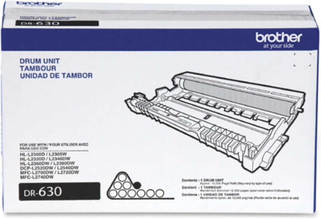 Brother Genuine-Drum DR630, Page Yields Approximately 12,000 Pages , Black