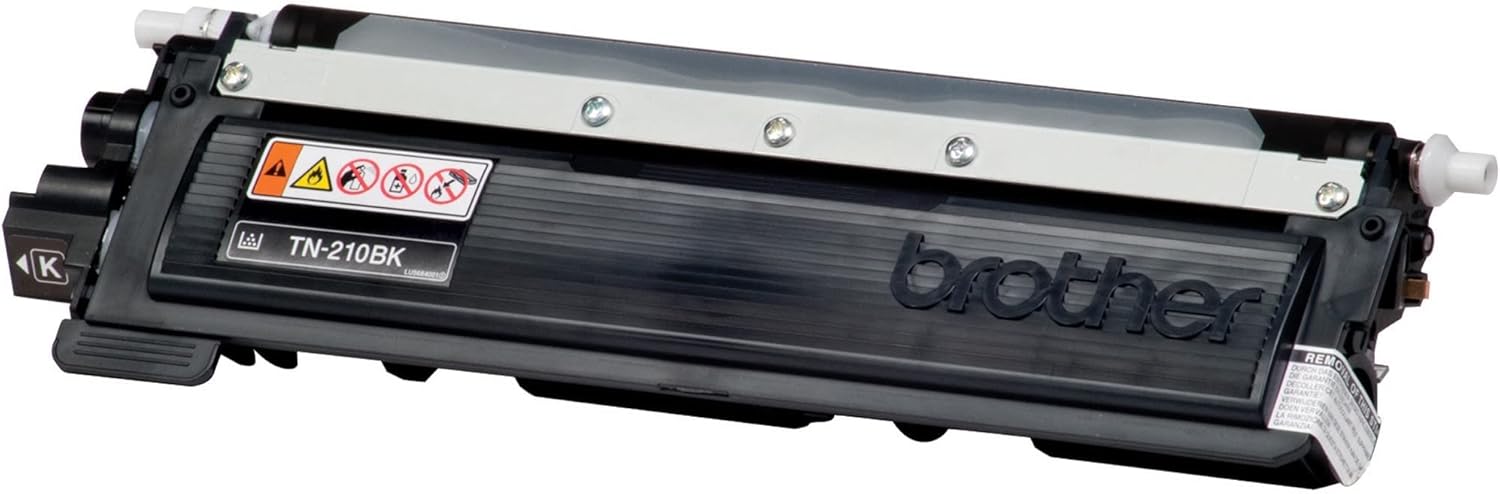 Brother Genuine Standard Yield Toner Cartridge, TN210BK, Replacement Black Toner, Page Yield Up To 2,200 Pages, TN210