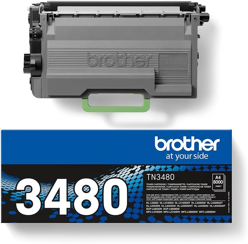 Brother TN-3480 Toner Cartridge, Black, Single Pack, High Yield, Includes 1 x Toner Cartridge, Brother Genuine Supplies