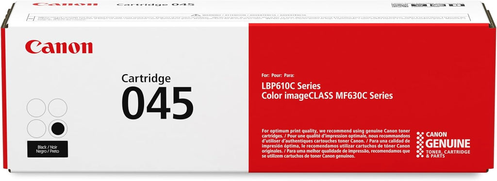 Canon Genuine 045 Black Toner Cartridge Compatible with LBP612Cdw, MF632Cdw, MF634Cdw