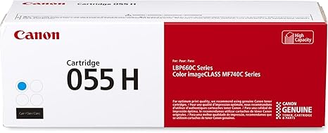 Canon Genuine 055 Cyan Toner Cartridge High Capacity Compatible with LBP664Cdw, MF741Cdw, MF743Cdw, MF745Cdw, MF746Cdw