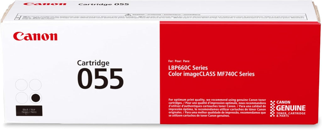 Canon Genuine 055 Black Toner Cartridge Compatible with LBP664Cdw, MF741Cdw, MF743Cdw, MF745Cdw, MF746Cdw