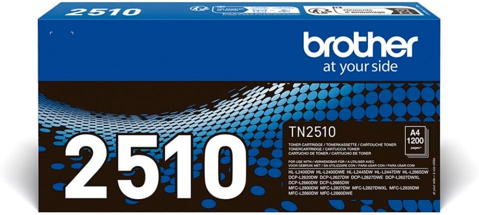Brother TN-2510 Toner Cartridge, Black, Single Pack, Standard Yield, Includes 1 x Toner Cartridge, Genuine Supplies