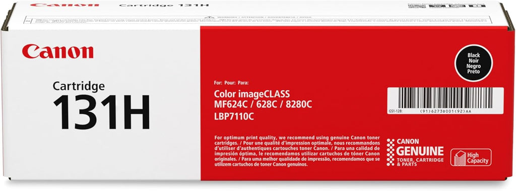 Canon Genuine 131 Black Toner Cartridge High Capacity Compatible with MF620 Series, MF8280Cw, LBP7110Cw
