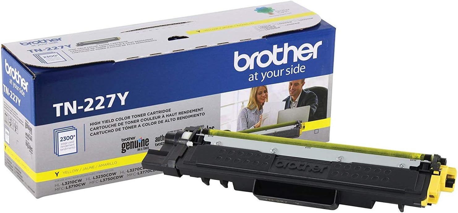 Brother TN227 4 High Yield Color Toner Set (BK/C/M/Y) (1) TN227BK, (1) TN227C, (1) TN227M, (1) TN227Y