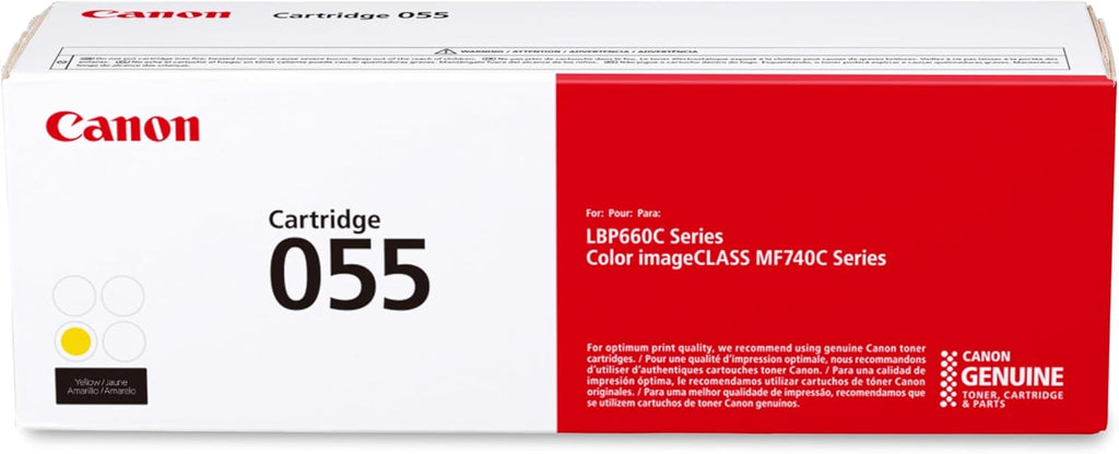 Canon Genuine 055 Yellow Toner Cartridge Compatible with LBP664Cdw, MF741Cdw, MF743Cdw, MF745Cdw, MF746Cdw