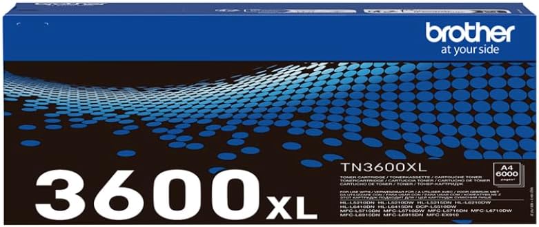 Brother TN3600XL Toner Cartridge | High Yield | Black | Up to 6,000 pages Genuine Supplies