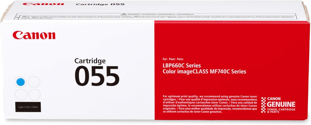 Canon Genuine 055 Cyan Toner Cartridge Compatible with LBP664Cdw, MF741Cdw, MF743Cdw, MF745Cdw, MF746Cdw