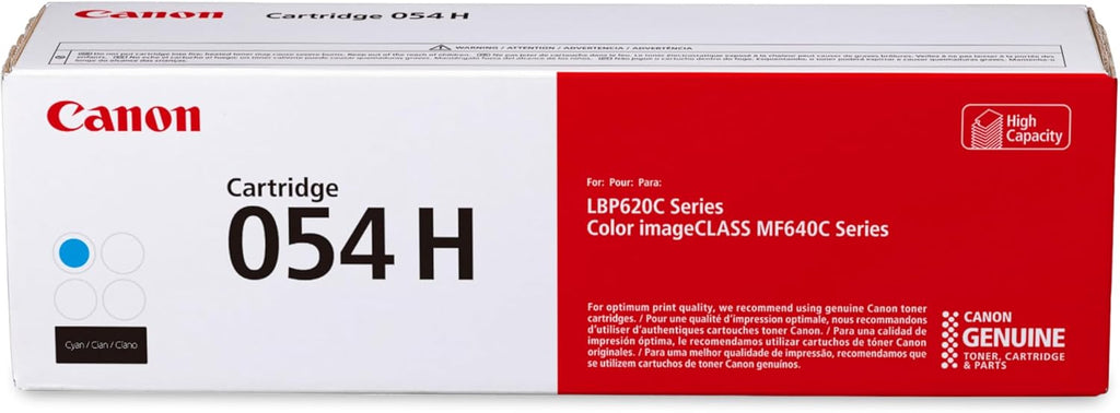 Canon Genuine 054 Cyan Toner Cartridge High Capacity Compatible with LBP622Cdw, LBP623Cdw, MF641Cdw, MF642Cdw, MF644Cdw