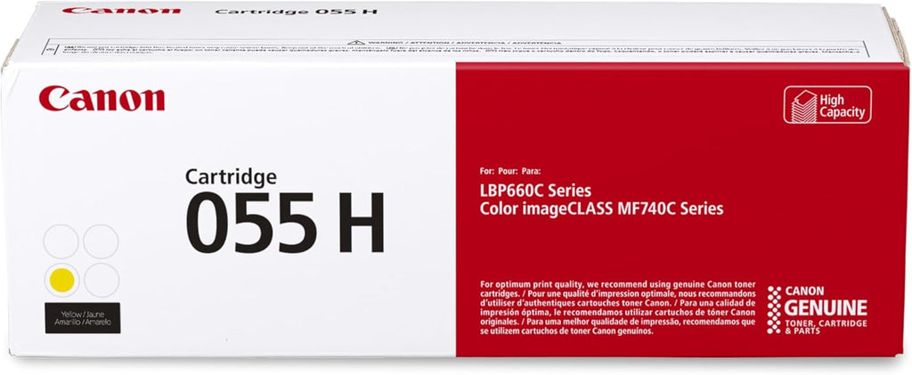 Canon Genuine 055 Yellow Toner Cartridge High Capacity Compatible with LBP664Cdw, MF741Cdw, MF743Cdw, MF745Cdw, MF746Cdw
