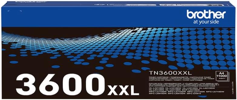 Brother TN3600XXL Toner Cartridge | Super High Yield | Black | Up to 11,000 pages Genuine Supplies