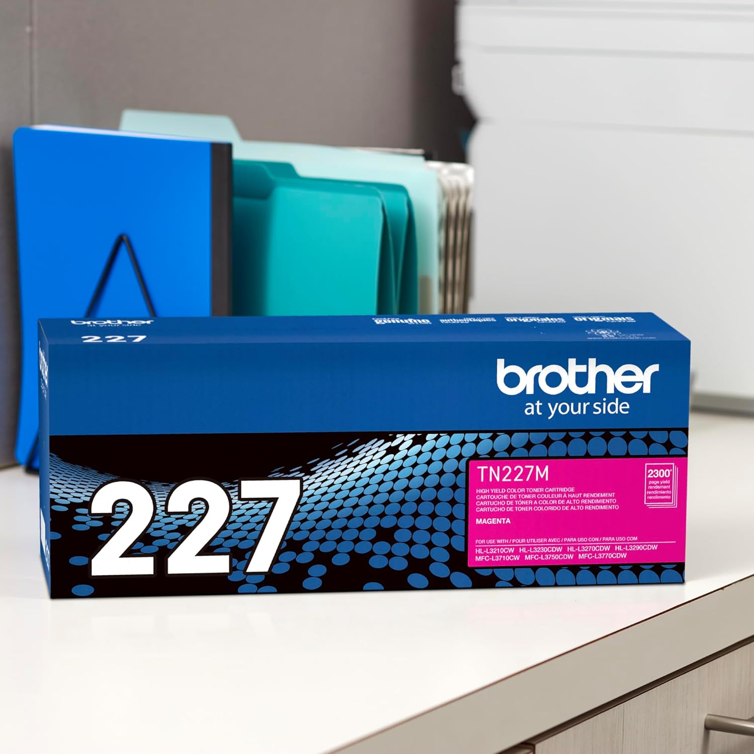Brother Genuine TN227M, High Yield Toner Cartridge, Replacement Magenta Toner, Page Yield Up to 2,300 Pages, TN227, Amazon Dash Replenishment Cartridge