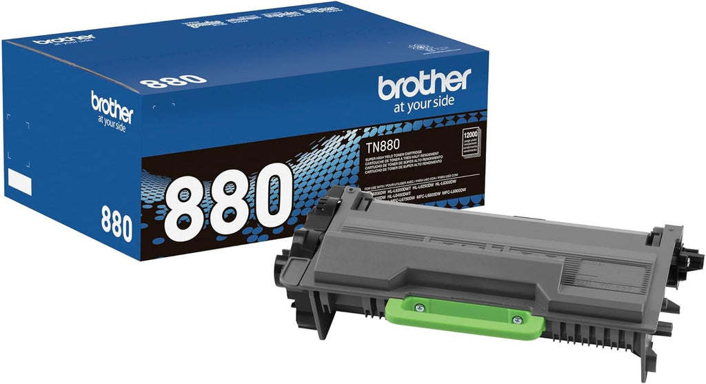 Brother Genuine Super High Yield Toner Cartridge, TN880, Replacement Black Toner, Page Yield Up To 12,000 Pages
