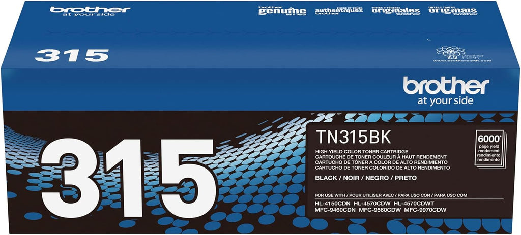 Brother TN-315BK DCP-9050 9055 9270 HL-4140 4150 4570 MFC-9460 9465 9560 9970 Toner Cartridge (Black) in Retail Packaging