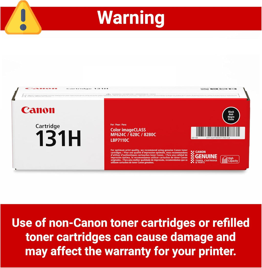 Canon Genuine 131 Black Toner Cartridge High Capacity Compatible with MF620 Series, MF8280Cw, LBP7110Cw