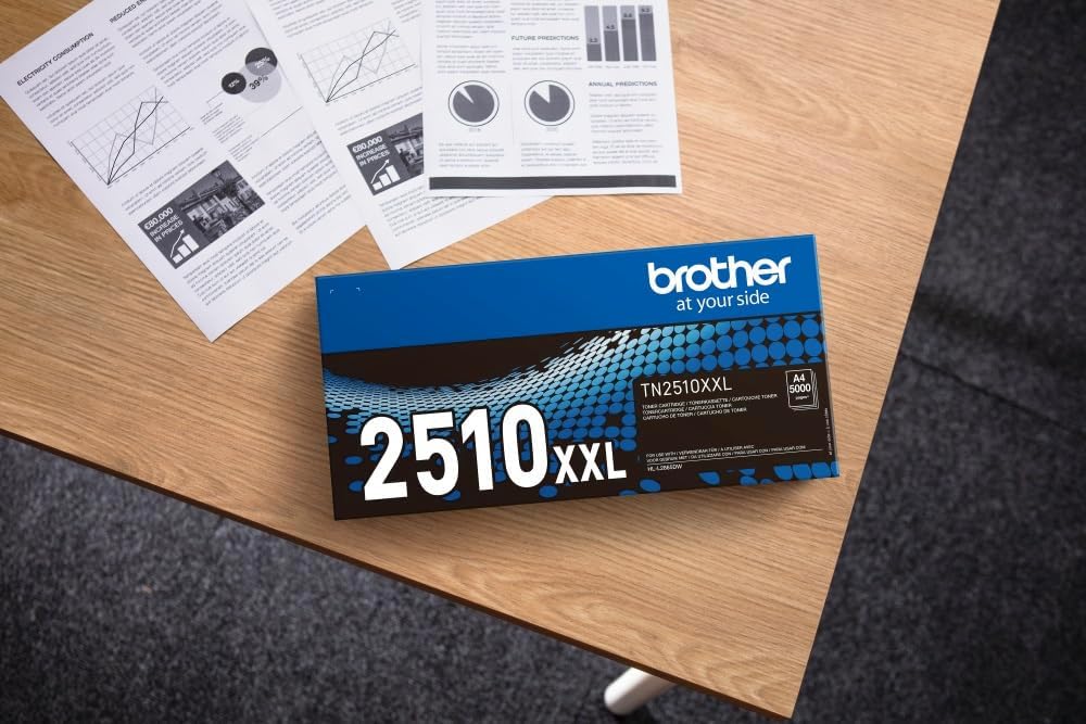 Brother TN-2510XXL Toner Cartridge, Black, Single Pack, Super High Yield, Includes 1 x Toner Cartridge, Genuine Supplies