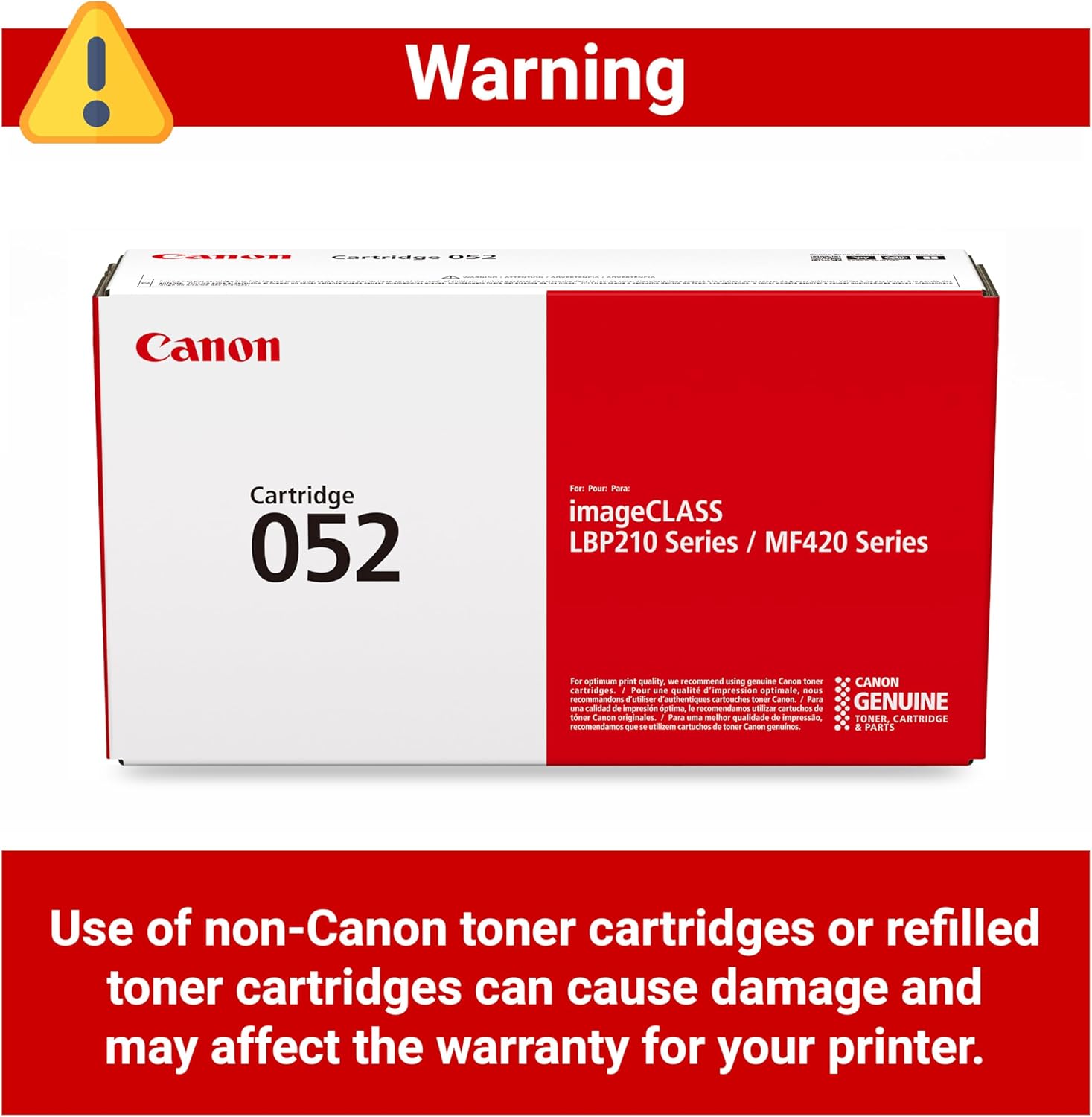 Canon Genuine 052 Black Toner Cartridge Compatible with LBP214dw, LBP215dw, MF424dw, MF426dw, MF429dw
