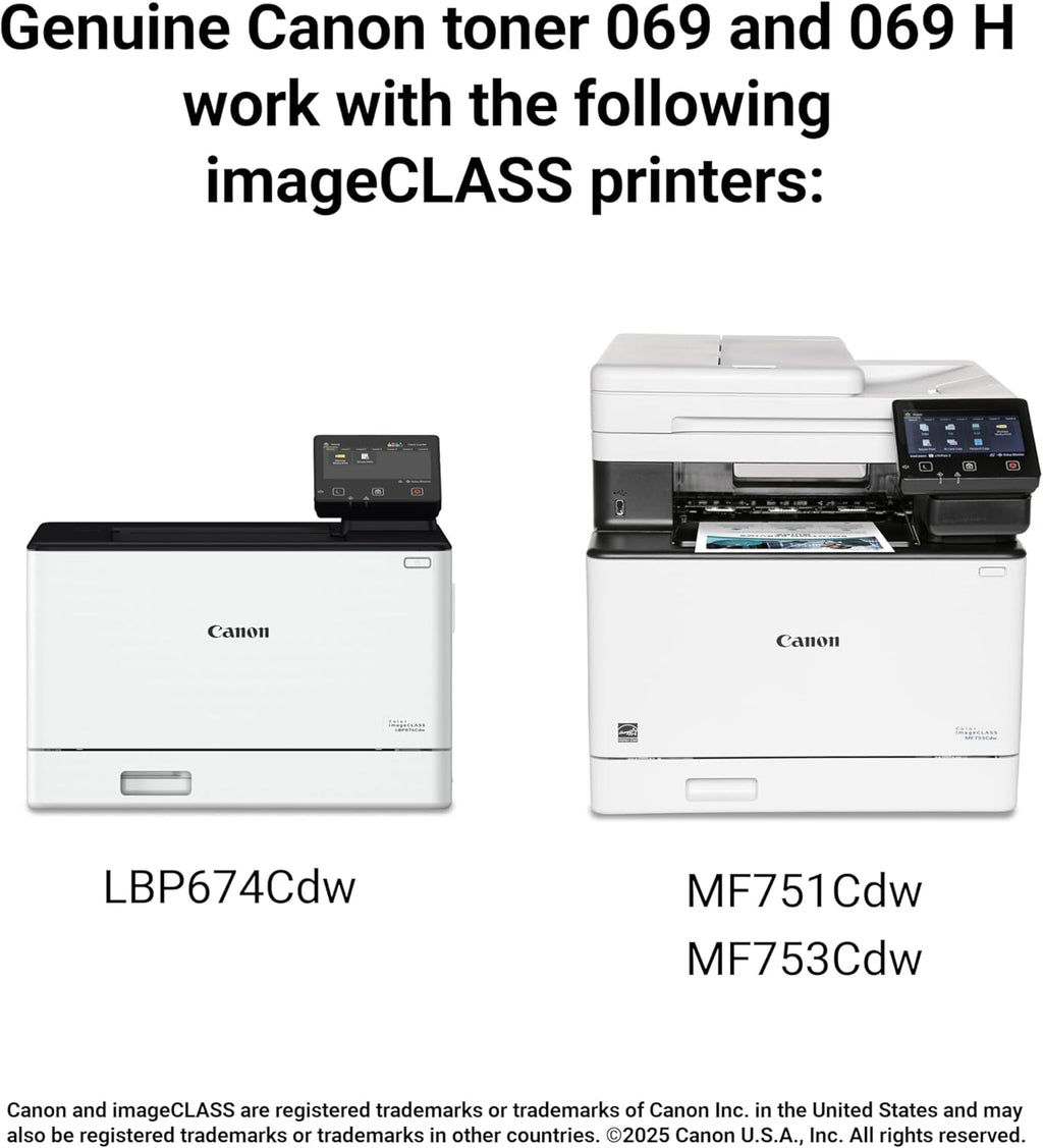 Canon Genuine 069 Magenta Toner Cartridge Compatible with MF753Cdw, MF751Cdw, LBP674Cdw