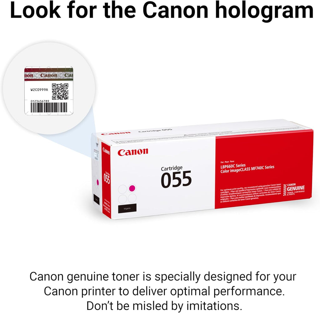 Canon Genuine 055 Magenta Toner Cartridge Compatible with LBP664Cdw, MF741Cdw, MF743Cdw, MF745Cdw, MF746Cdw
