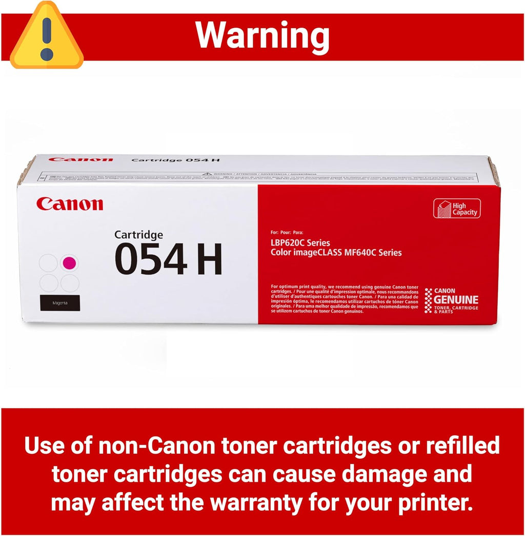 Canon Genuine 054 Magenta Toner Cartridge High Capacity Compatible with LBP622Cdw, LBP623Cdw, MF641Cdw, MF642Cdw, MF644Cdw