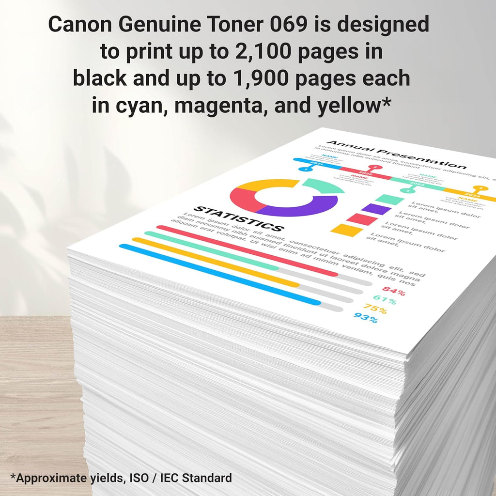 Canon Genuine 069 Yellow Toner Cartridge Compatible with MF753Cdw, MF751Cdw, LBP674Cdw