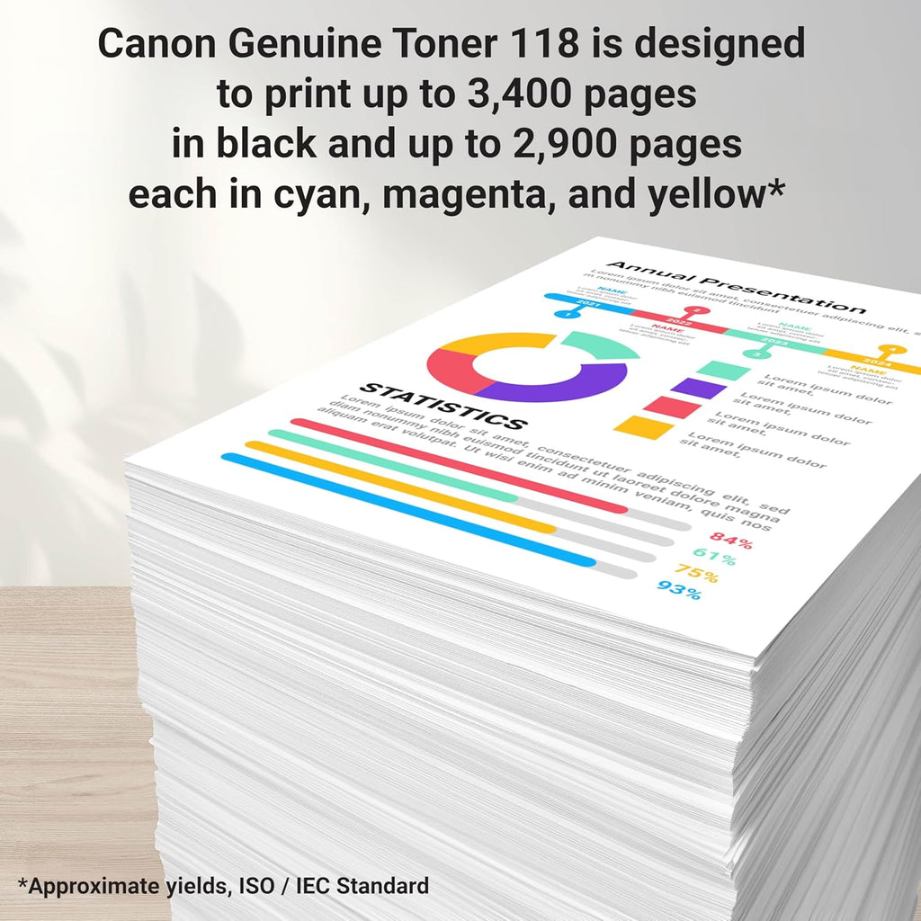 Canon Genuine 118 Black Toner Cartridge Compatible with MF720 Series, LBP7200Cdn, LBP7660Cdn, MF8300 Series, MF8580Cdw