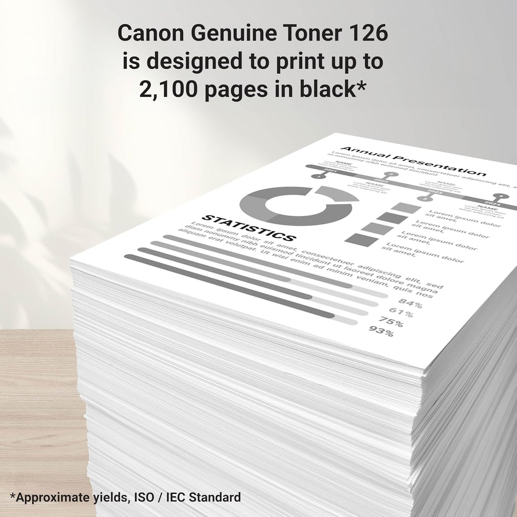 Canon Genuine 126 Black Toner Cartridge Compatible with LBP6200d, LBP6230dw