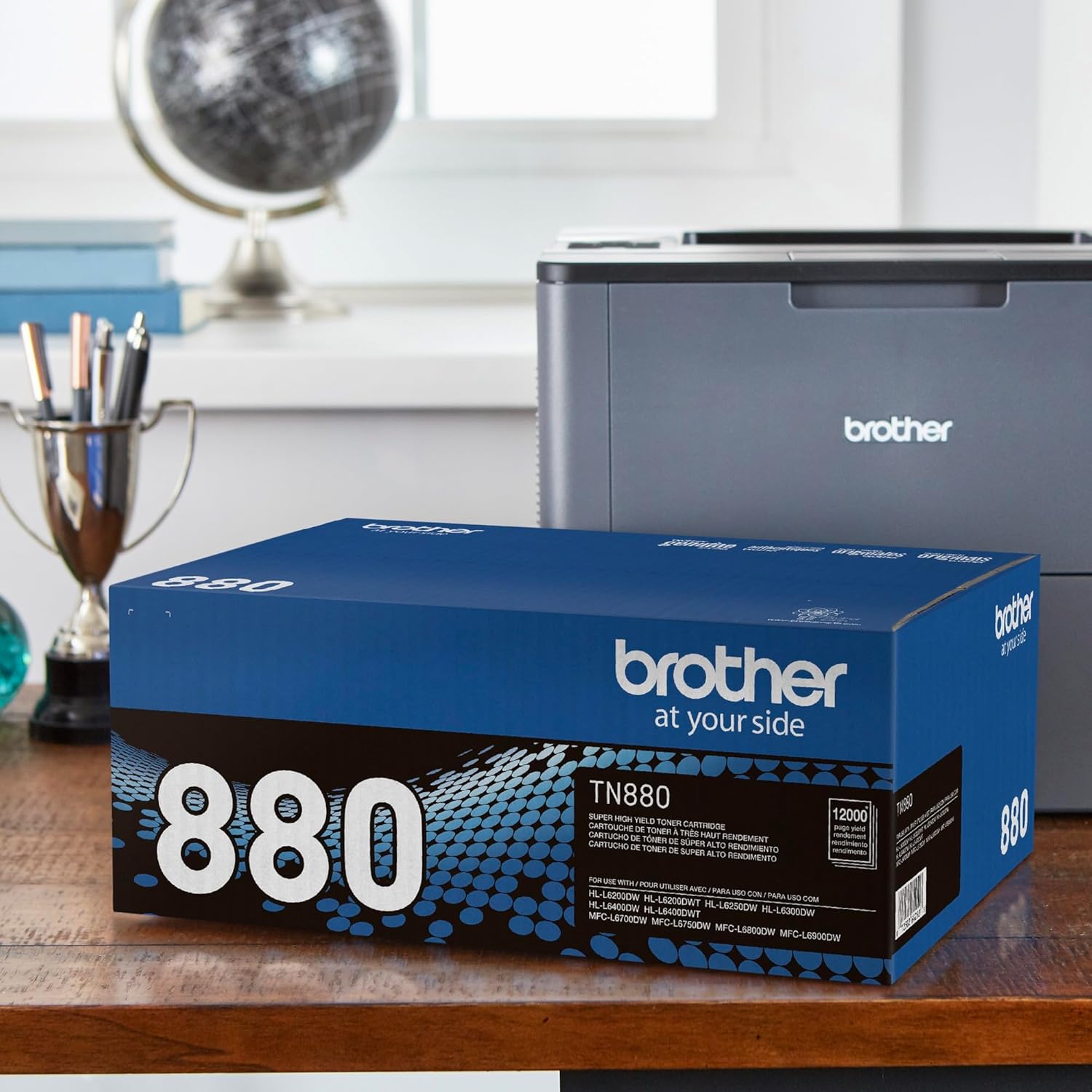 Brother Genuine Super High Yield Toner Cartridge, TN880, Replacement Black Toner, Page Yield Up To 12,000 Pages
