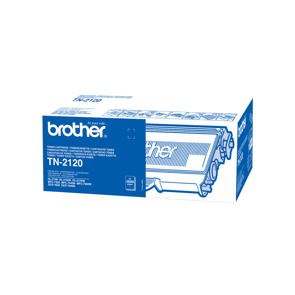 Brother TN-2120 Toner Cartridge, Black, Single Pack, High Yield, Includes 1 x Toner Cartridge, Brother Genuine Supplies