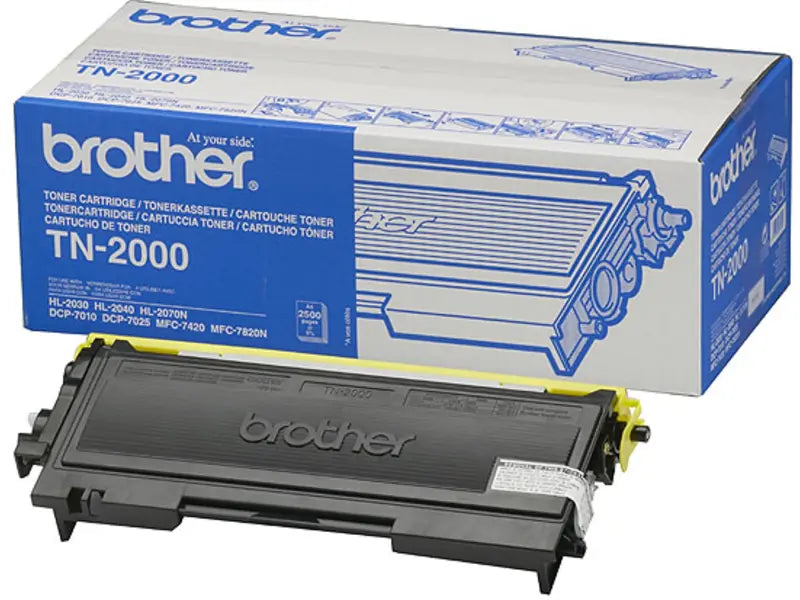 Brother TN2000 - Black - original - toner cartridge - for Brother DCP-7010, DCP-7010L, DCP-7025, MFC-7225n, MFC-7420, MFC-7820N, FAX-2820, 2825